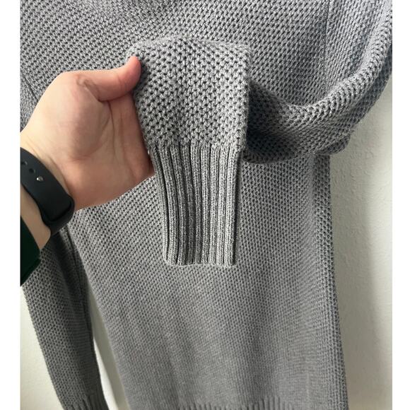 Duluth Trading Co Mock Neck Textured Knit Tunic Sweater Small Gray Long Sleeve - Picture 4 of 5